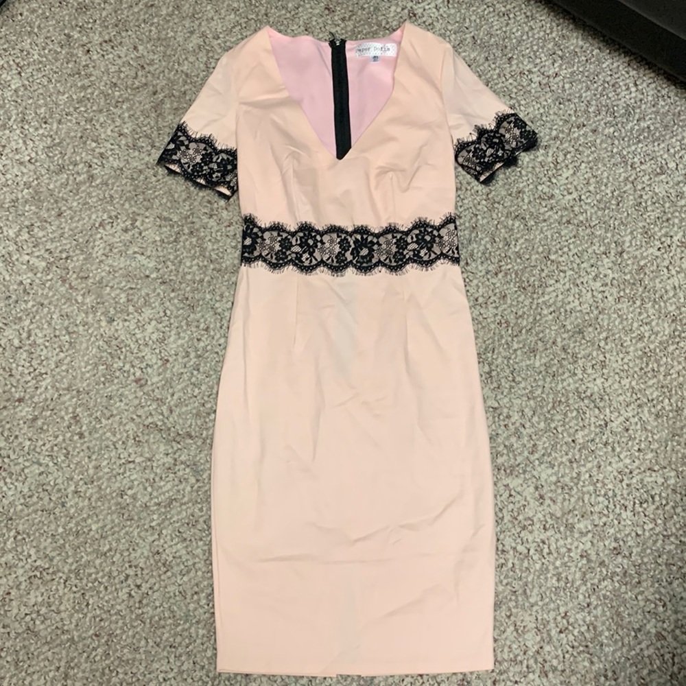 Paper dolls lace trimmed dress